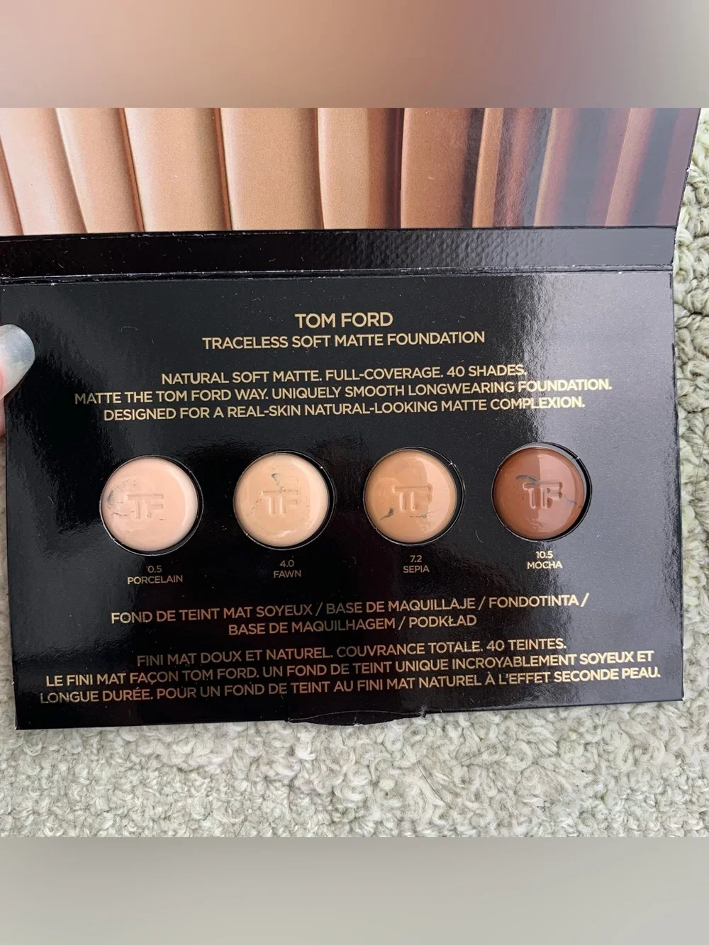 Tom Ford Traceless Soft Matte Foundation 4-Shade Sample Card